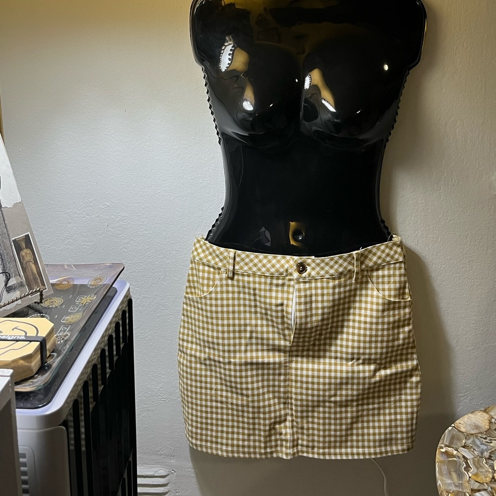 Kendall & Kylie mini skirt gingham checker